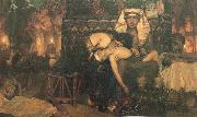 Sir Lawrence Alma-Tadema,OM.RA,RWS The Death of the first Born oil painting on canvas